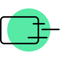 Card-icon Green circle with a card icon on it