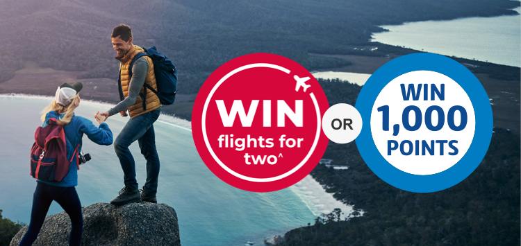 Win flights for 2 or 1,000 Flybuys points