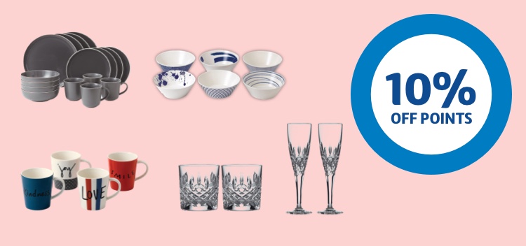 A range of Royal Doulton products against a pink background