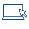 Line drawing of a laptop icon