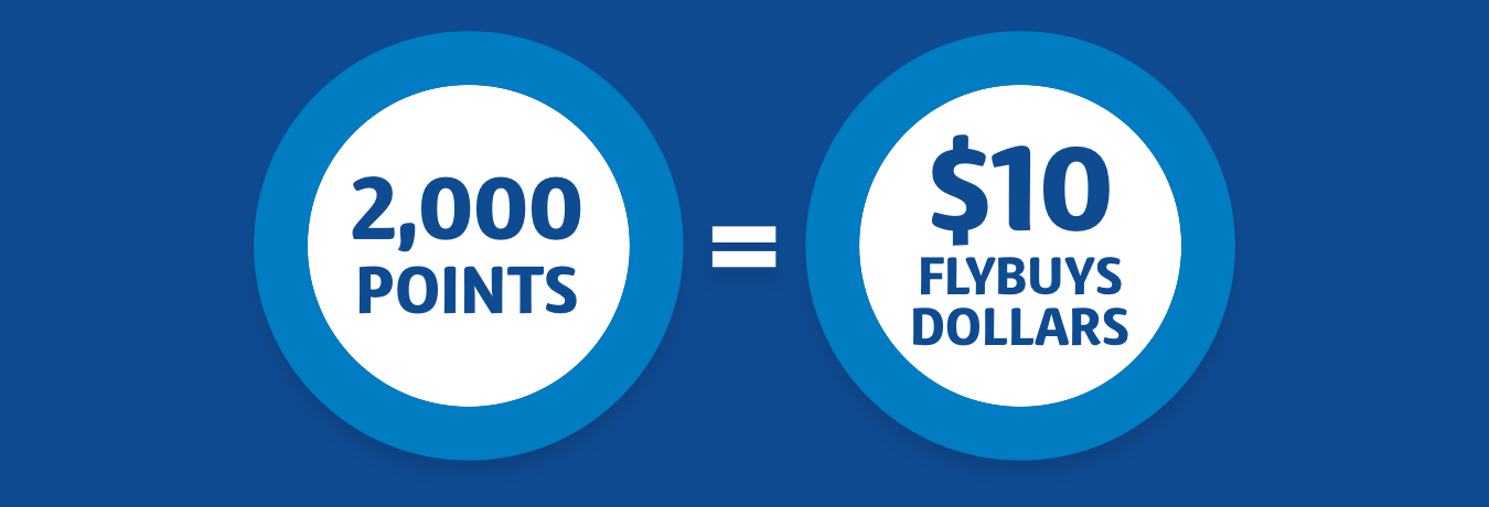 2,000 points = $10 Flybuys Dollars 2,000 points = $10 Flybuys Dollars