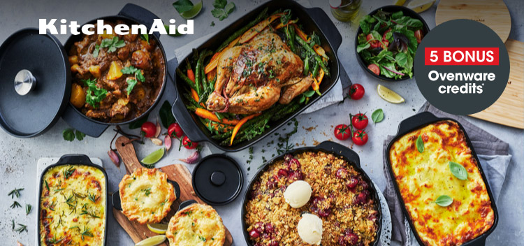 5 BONUS KITCHENAID COOKWARE CREDITS*