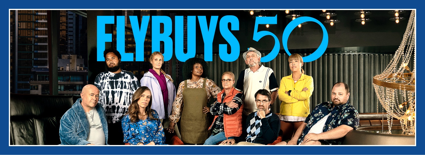 Group photo of Flybuys 50, top 10 members