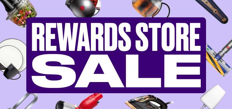 Household appliances surround reward store sale