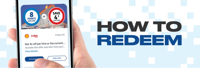 How to redeem How to redeem with closeup of hand activating fuel docket offer on smart phone