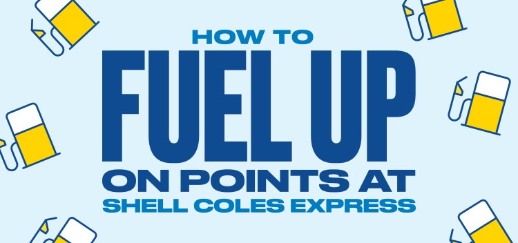 How to fuel up on points at Shell Coles Express surrounded by fuel pumps