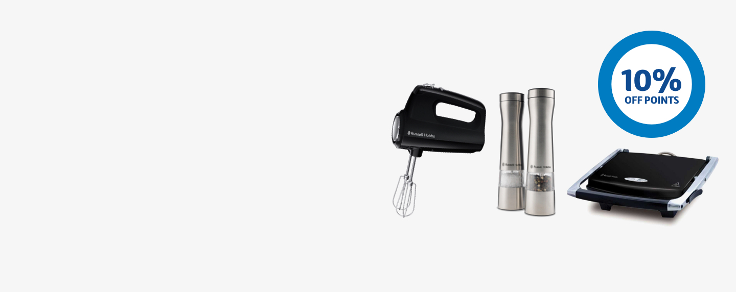 Russell Hobbs appliances by 10% off points roundel