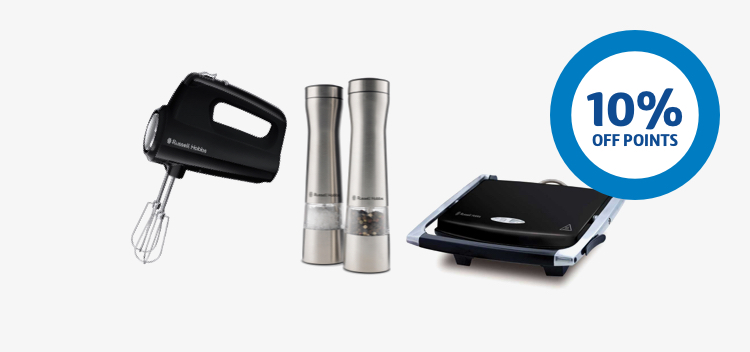 Russell Hobbs appliances by 10% off points roundel