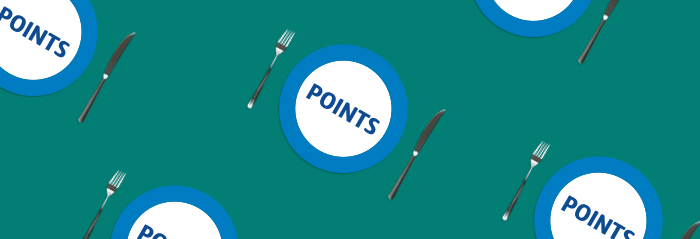How to pick score more points on your next dinner party Group of points roundel surrounded by knife and fork
