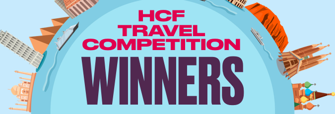 Get healthy with HCF and win big with Flybuys Competition Winners HCF travel competition winners on a globe of travel destinations