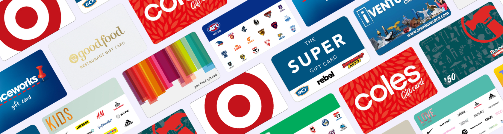 Assortment of gift cards