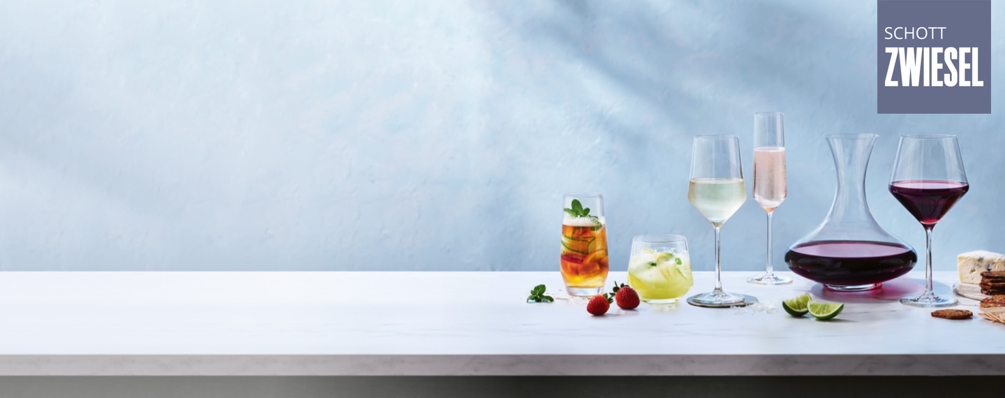 Assortment of Schott Zwiesel drinking glasses