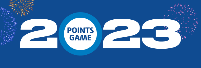 How to kick-start your 2023 points game Fireworks surrounding 2023 with points game roundel