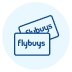 Pay with your Flybuys card Stacked Flybuys card