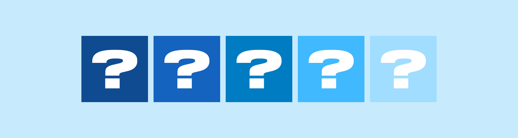 Row of question marks