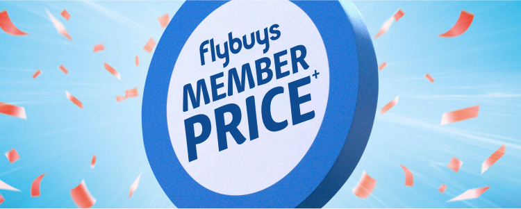 Roundel with text 'Flybuys Member Price'