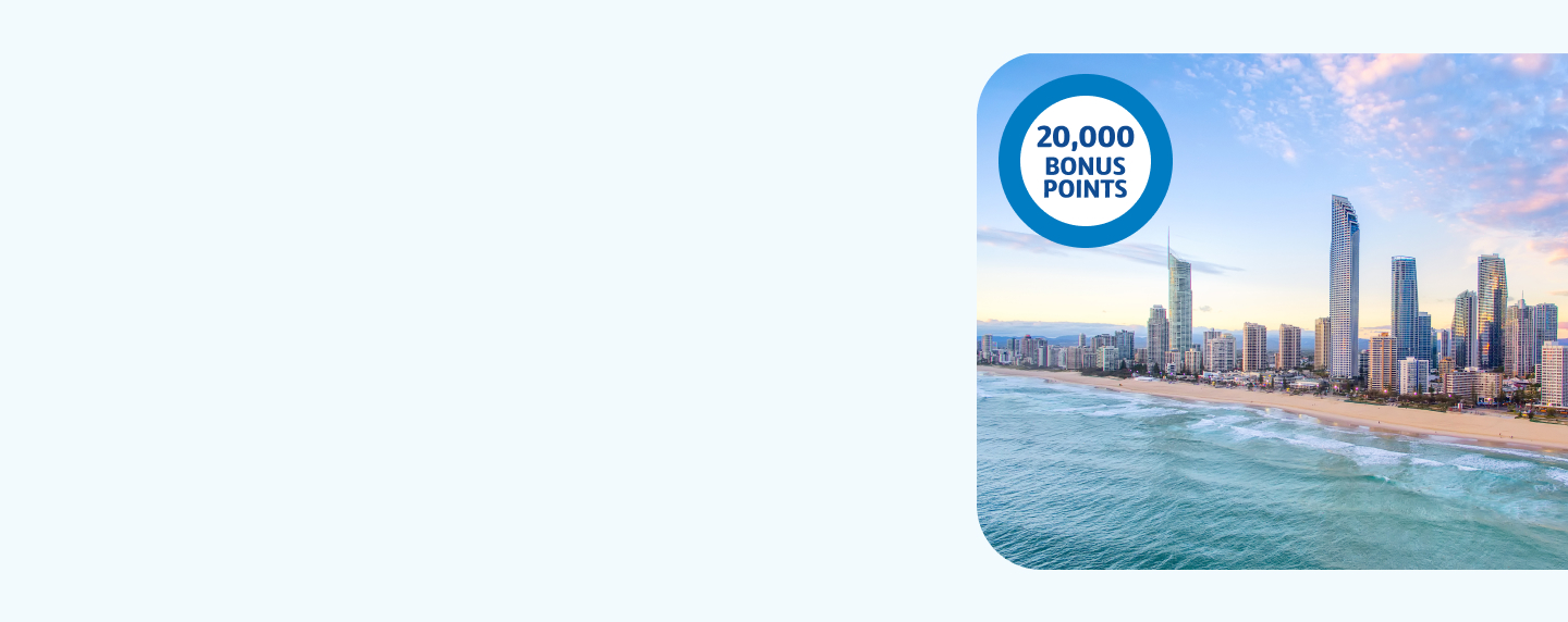 Gold coast background and 20,000 bonus roundel