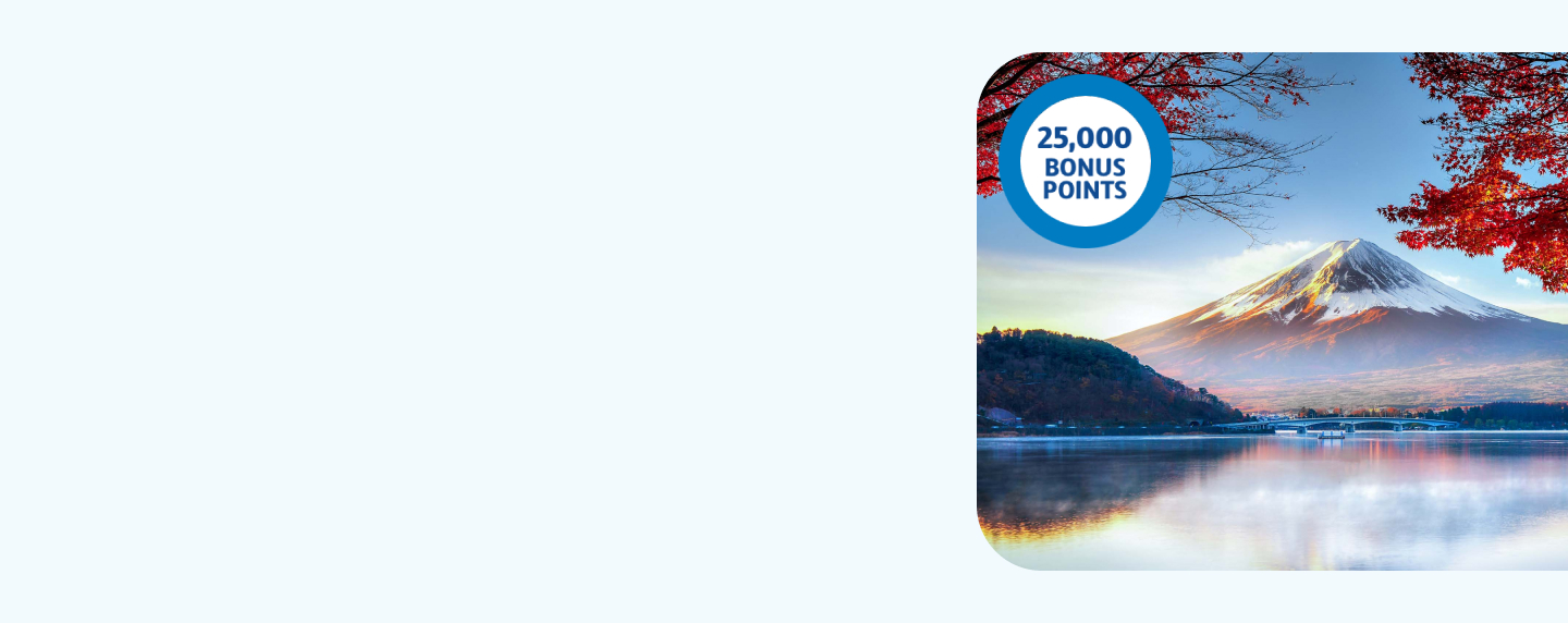 25,000 bonus points roundel next to Mt Fiji
