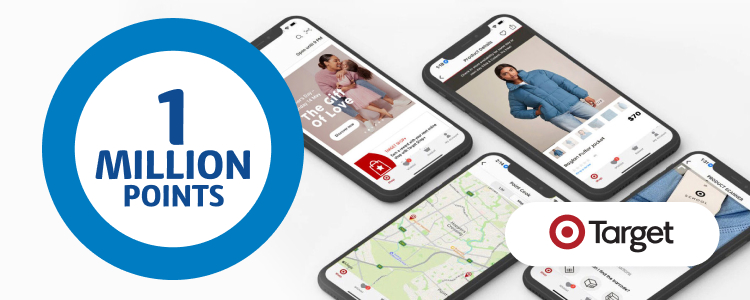 1 million points roundel next to smartphones and target logo