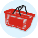 Red shopping basket