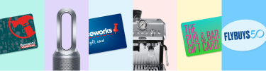 Mosaic of gift cards and appliances