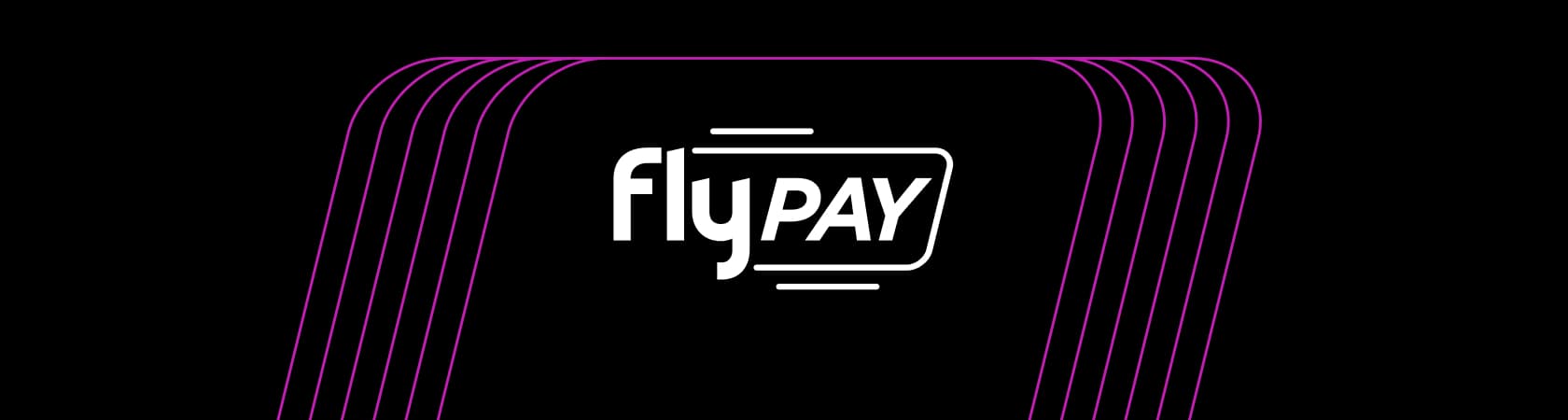 flypay logo on a black background