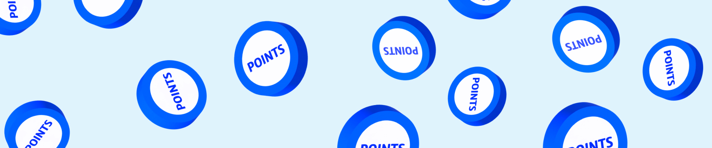 Flybuys points floating in the air