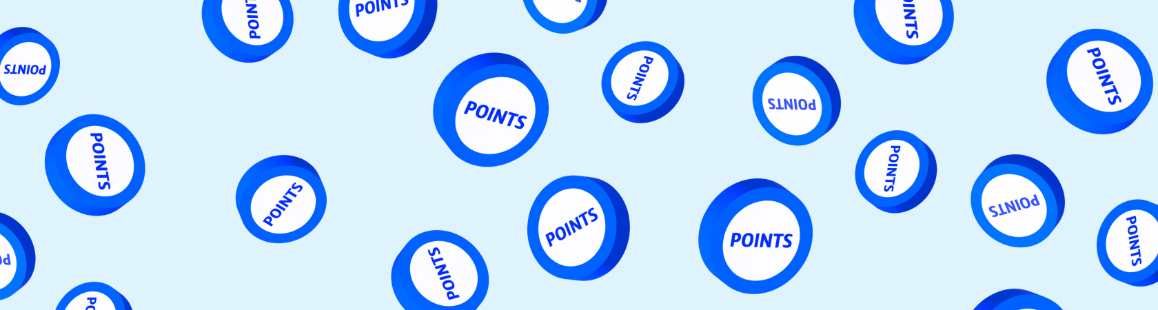 Flybuys points floating in the air