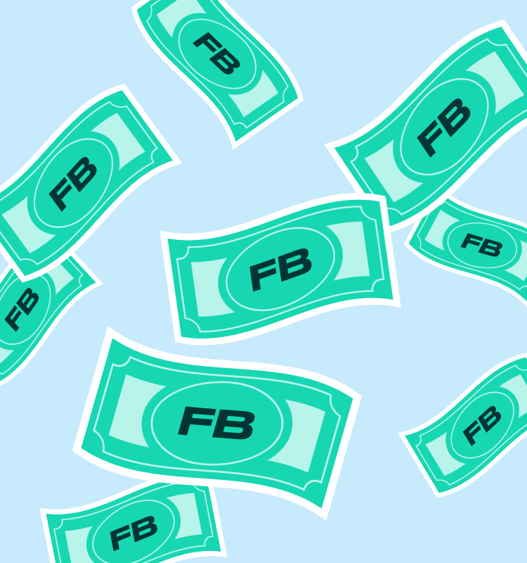 Flybuy Dollars on blue background