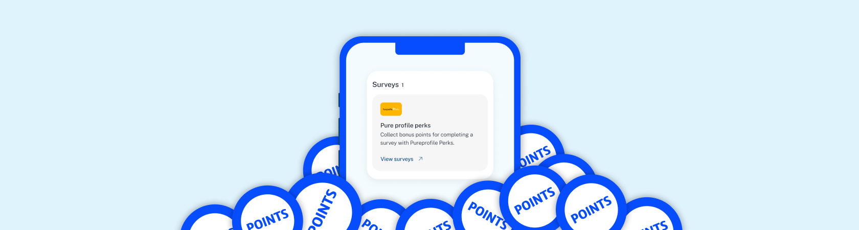 Survey sitting on top of points stack