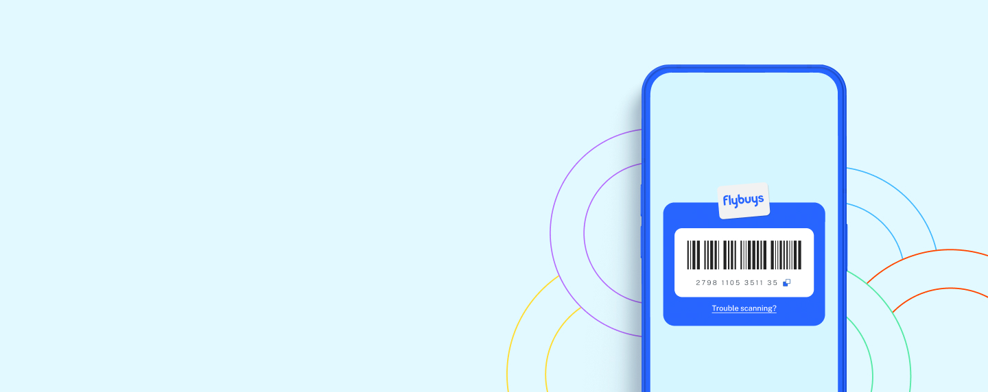 Digital Flybuys card ready to scan and collect points