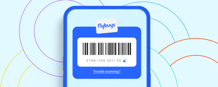 Digital Flybuys card ready to scan and collect points
