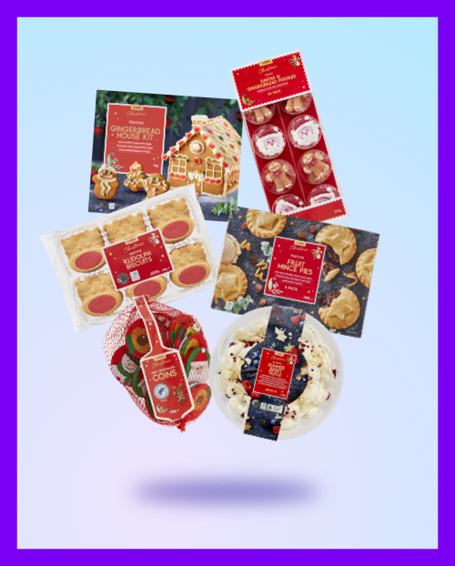 Assortment of Christmas themed food